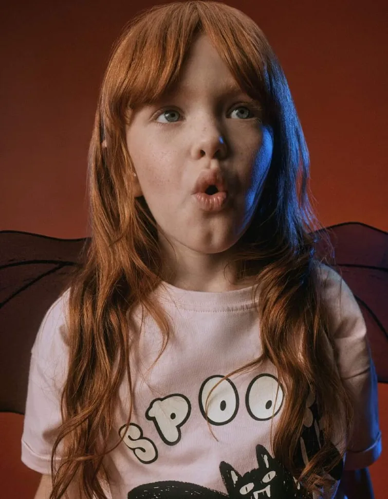 Футболка оверсайз с принтом Halloween, розовый, арт. 15919