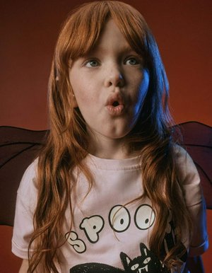 Футболка оверсайз с принтом Halloween, розовый, арт. отсутствует