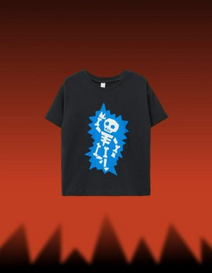 Футболка Halloween со светящимся принтом, черный, синий, арт. n/a