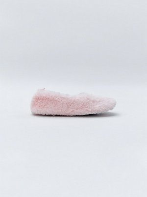 Домашние меховые тапочки для девочек, розовый, арт. 15941
