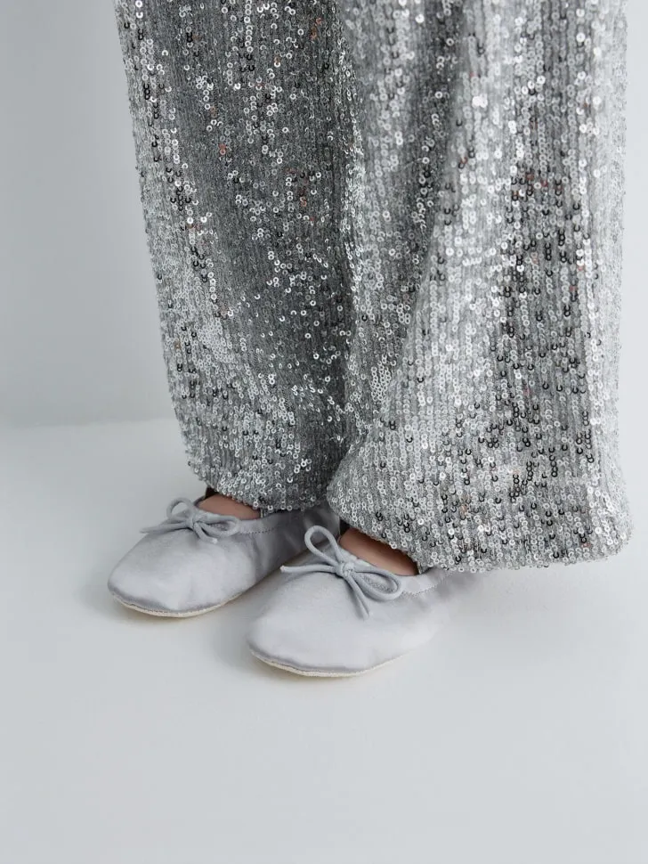 Домашние тапочки-балетки, серый, арт. 15943