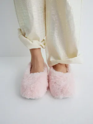 Домашние меховые тапочки для девочек, арт. 15947