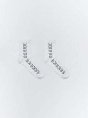 Высокие носки для девочек, белый, арт. d001