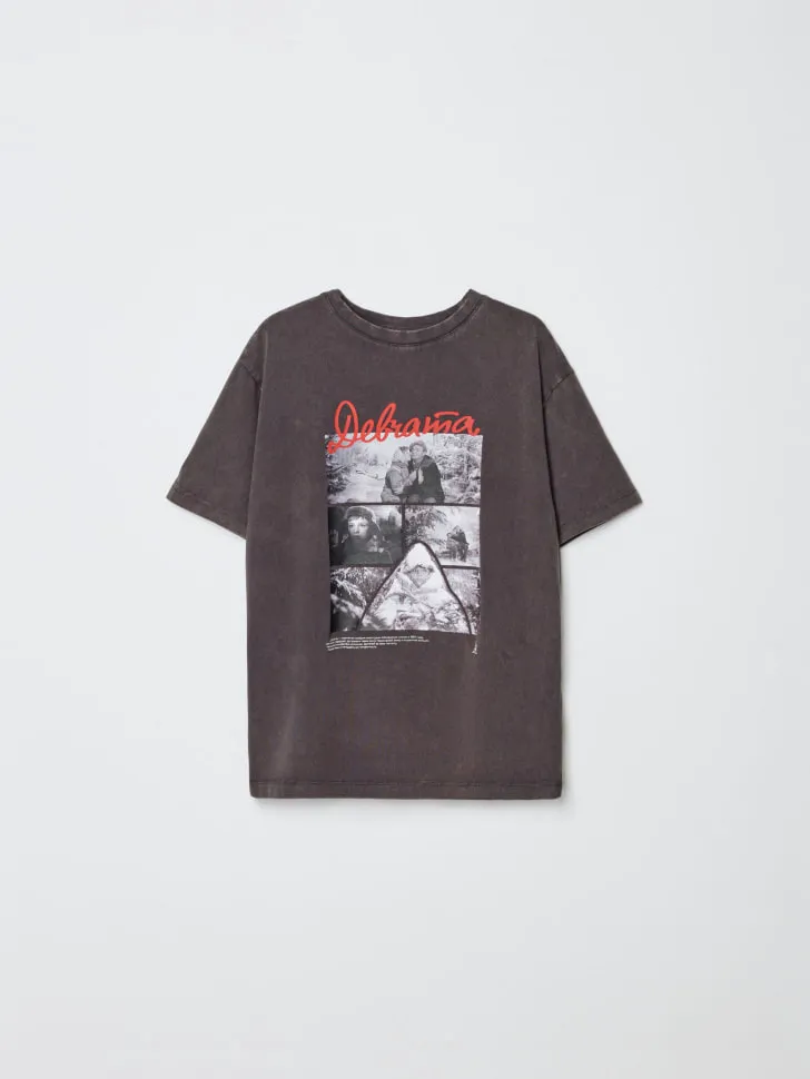 Футболка оверсайз SELA x Мосфильм, серый, арт. 16029