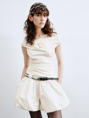 Топ с декором SELA Young, кремовый, арт. sly2301