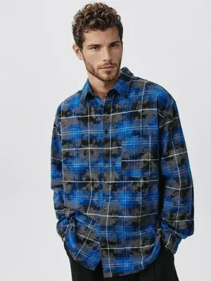 Рубашка в клетку из фланели, арт. 16047