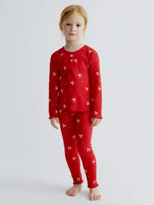 Пижама с принтом для девочек, арт. 16049