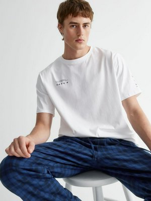 Пижама SELA x Мосфильм, белый, синий, арт. sela-pjm001