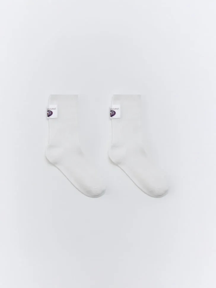 Высокие носки SELA x Мосфильм, белый, арт. 16055