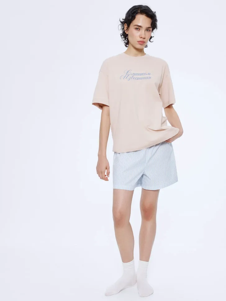 Пижама SELA x Мосфильм, бежевый, арт. 16058