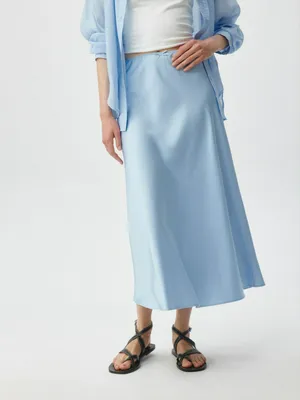 Юбка макси из сатина, арт. 1612