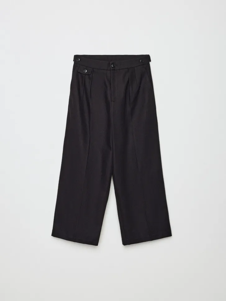 Костюмные свободные брюки, серый, арт. 16158