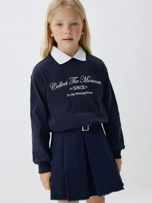 Лонгслив с воротником для девочек, арт. 1620