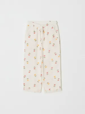 Брюки из муслина с принтом для девочек, арт. 1621