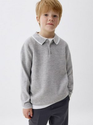 Вязаное поло с длинным рукавом для мальчиков, арт. 1636