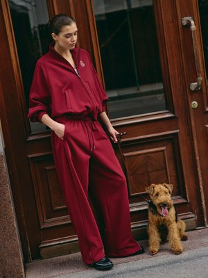 Трикотажные брюки из футера, арт. 1637