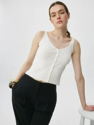 Топ в рубчик на пуговицах, арт. 1642