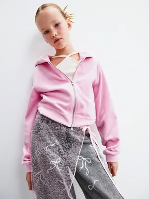 Велюровая толстовка, розовый, арт. 16632