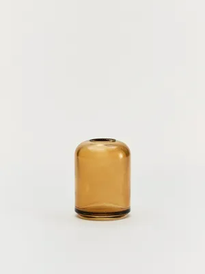 Ваза стеклянная, янтарный, арт. 00001