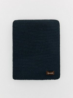 Вязаный плед, темно-синий, арт. 16724