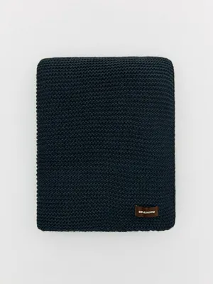 Вязаный плед, темно-синий, арт. 16724