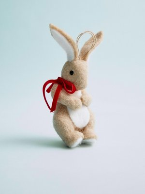 Елочное украшение, бежевый, белый, арт. 0001