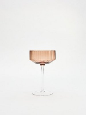 Бокал из стекла с рельефным узором, розовый, арт. n/a