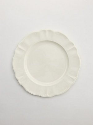 Обеденная тарелка из костяного фарфора, молочный, арт. n/a