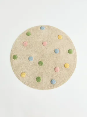 Круглый ковер, цветной, арт. 001