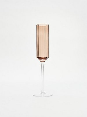 Бокал из стекла с рельефным узором, персиковый, прозрачный, арт. bg001