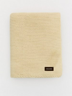 Вязаный плед, бежевый, арт. pld001