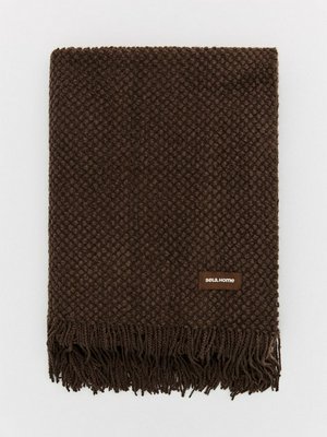 Плед с бахромой, коричневый, арт. 16819