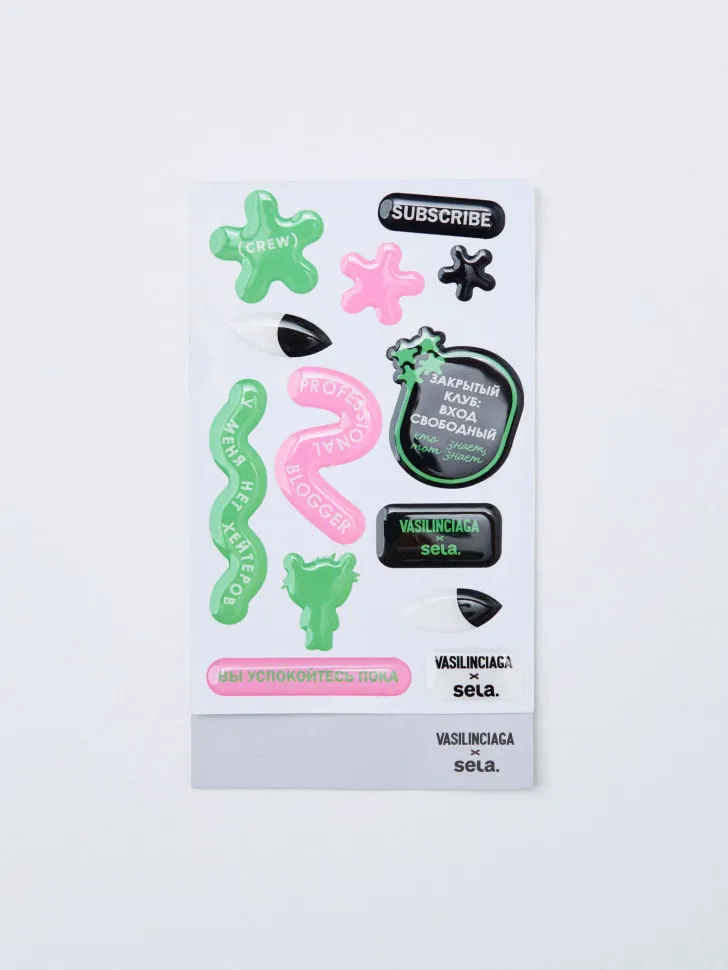 3D наклейки на телефон SELA х VASILINCIAGA, разноцветный, арт. 1683