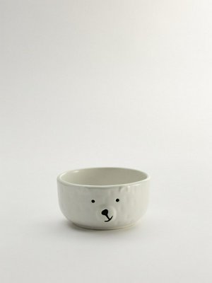 Детская глубокая тарелка из фарфора, белый, арт. 001