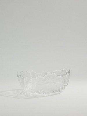 Салатница из стекла с рельефным узором, прозрачный, арт. неизвестен