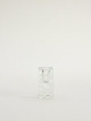 Подсвечник из стекла, прозрачный, арт. 0001