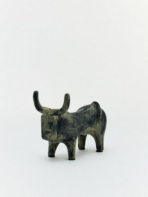 Керамическая статуэтка, темно-серый, бежевый, арт. kd-001