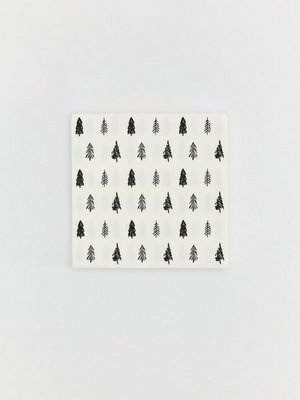 Набор бумажных салфеток, бежевый, черный, арт. p-12345