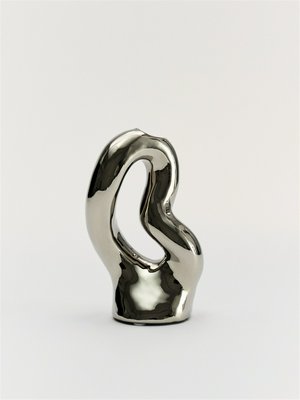 Асимметричная ваза, серебристый, арт. vza001