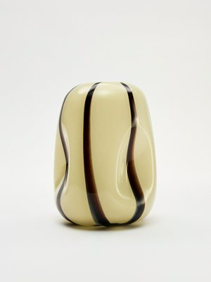 Ваза из стекла с рисунком, бежевый, коричневый, арт. vaz001