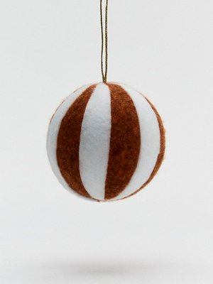 Елочное украшение, коричневый, белый, арт. xmas001