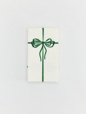 Набор бумажных салфеток, белый, зеленый, арт. spn20