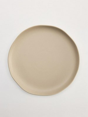 Обеденная тарелка из керамики, бежевый, арт. 0001