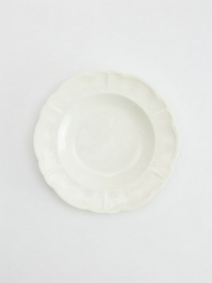 Глубокая тарелка из костяного фарфора, белый, арт. art001