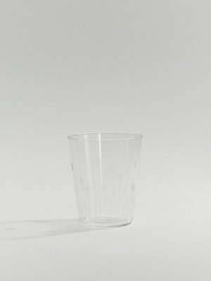 Высокий стакан с рельефным узором, прозрачный, арт. grs001