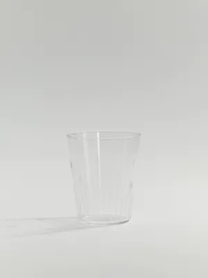 Высокий стакан с рельефным узором, прозрачный, арт. grs001