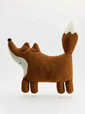 Подушка декоративная детская, коричневый, белый, арт. дп001