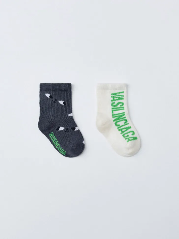 Набор из 3 пар носков SELA х VASILINCIAGA для малышей, разноцветный, арт. 1691