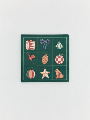 Набор бумажных салфеток, 20 шт., зеленый, цветной, арт. 16910