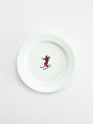 Десертная тарелка из фарфора, белый, арт. art-001